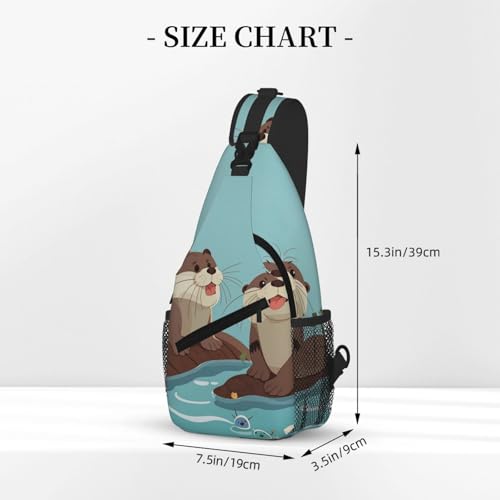 Bolso Otters Sling para Hombre y Mujer para Viaje y Senderismo miniatura 3