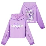 generisch kpop merch membro - felpa con cappuccio unisex con stampa anime, oversize, k-pop, streetwear, per ragazzi, a maniche lunghe, per il tempo libero, 16 viola, 3-4 jahre