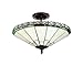 Chloe Lighting CH31315MI16-UF2 Belle Tiffany Style Mission 2-Light Semi Flush Ceiling Fixture with Shade, 11.2 x 15.9 x 15.9