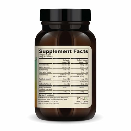 Image of Dr. Mercola Vitamin B Complex with Benfotiamine - Supports Cellular, Brain & Immune Health - Non-GMO, Gluten-Free & Soy-Free - 60 Capsules (30 Servings)