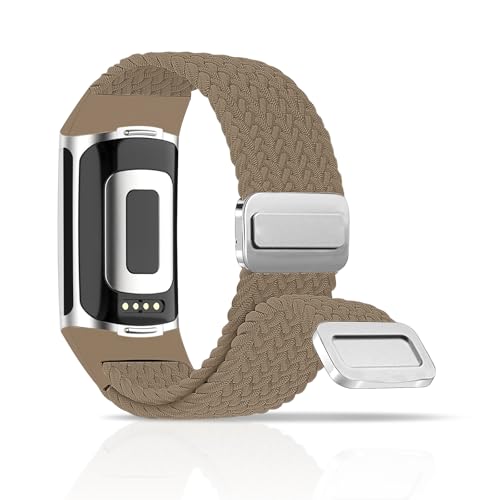 Correa tejida compatible con Fitbit Charge 6 y 5 miniatura 1