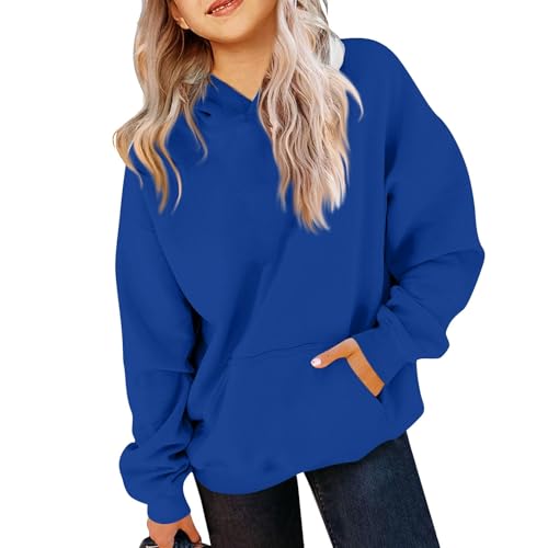 Hoodies For Teen Girls Oversized Pullover Sweatshirts Preppy Casual Kids Long Sleeve Baggy Fall Comfy Tween Cute Tops