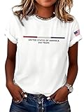 Women's USA 250th Anniversary Independence Memorial Shirt, 250 Years of Freedom 1776-2026 Patriotic Tee, 4th of July Gift White