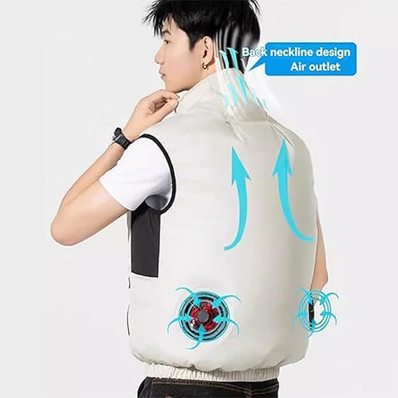Noraui Storm Fan Jacket, 360 Cooling Vest for Men With Two Fans, 3 Speed Adjustment for Hot Weather Work3