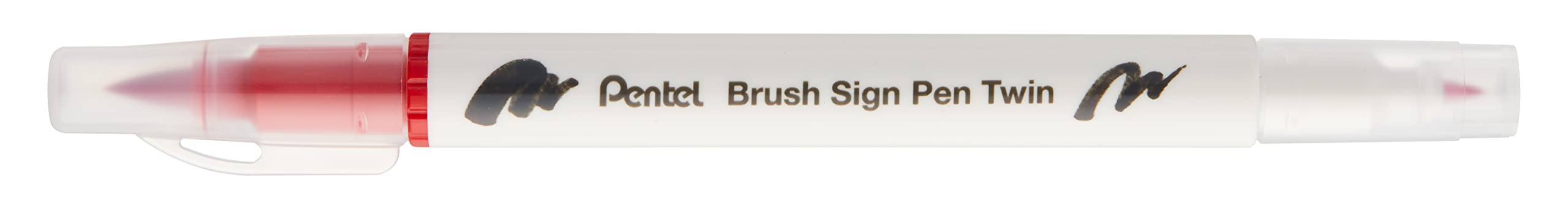 Pentel Brush Sign Pen Twin Tip Red - Pack of 10, 10 count (Pack of 1)