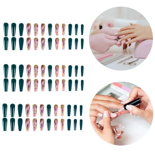 harayaa 72X False unhas Pressione as unhas Decoração de pregos Dicas de moda reutilizável Dicas fran