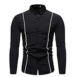 Camisas de Vestir para Hombres Camisas de Vestir Camisas de Vestir para Hombres Camisas de Trabajo para Hombres ropa Black