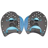 KiBcsLic Unisex Swimming Hand with Adjustable Straps Water Gloves Training for Men and Women, Blue S