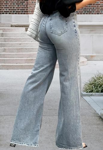 Image of Women's Flare High Waisted Bell Bottom Wide Leg Stretch Classic Denim Pants
