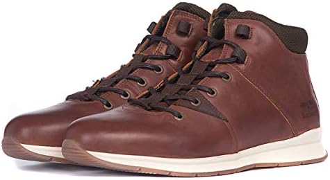 Barbour Mens Dunston Leather Winter Walking Smart Ankle Boots - Brown - 13 | Image 1