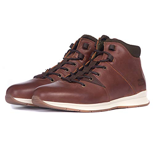 Barbour Mens Dunston Leather Winter Walking Smart Ankle Boots - Brown - 7