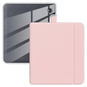 Hoesje voor 7 inch Kobo Libra 2 2021 uitgebracht, ultra heldere zachte flexibele transparante TPU achterkant met automatische slaap/waak voor Kobo Libra 2, roze