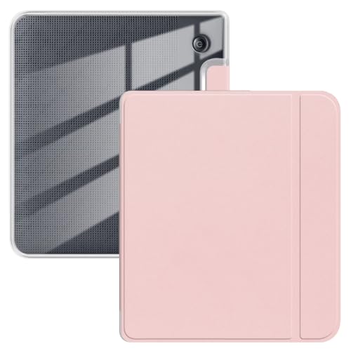 Coque pour Kobo Libra Color 7" sortie 2024, ultra transparente, souple et souple, coque arrière en TPU avec mise en veille/réveil automatique pour Kobo Libra couleur, rose