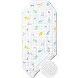 (ケラッタ) コットカバー 保育園 お昼寝 ふんわり中綿キルト 綿100% 裏面メッシュ お名前ネーム付き 四隅ゴム (60x134センチメートル, h. ダイナソー)