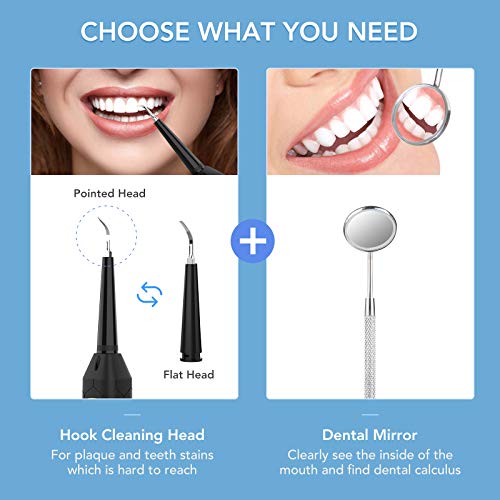 Electric Dental Plaque Calculus Remover Tool Kit - Tooth Scraper Tartar Removal Cleaner - Teeth Cleaning Kit with 2 Replacement Heads, Stains Plaque Remover with LED Display for Adult & Kids - Thumbnail 6