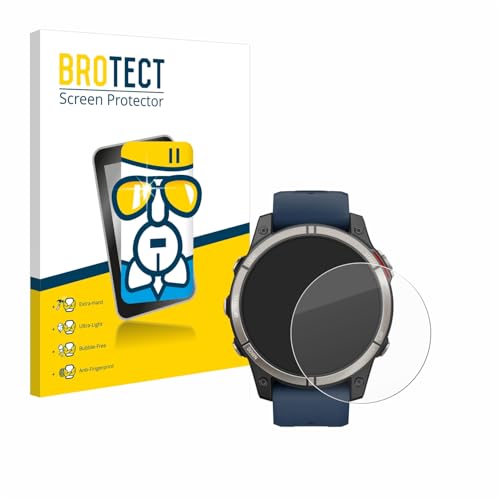 BROTECT Schutzglas für Garmin quatix 7 Pro Schutzfolie Panzer Folie Glas Displayschutz Made in Germany [Kratzfest 9H, Anti-Fingerprint,Transparent]