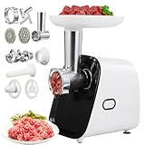 EABYMOR Procesador de alimentos, picadora eléctrica de carne, máquina para hacer salchichas de 1200 W, molinillo de carne de carcasa de plástico para uso doméstico y profesional AC220-240V
