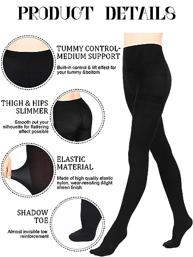 Toulite 24 Pairs Pantyhose for Women Bulk 70d Opaque Control Top Tights Multipack Stockings with Storage Bag3