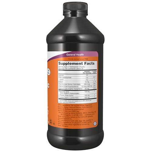 NOW Foods Supplements, Liquid Hyaluronic Acid, Delicious Berry Flavor, 100 mg Per Serving, 16-Ounce - Image 3