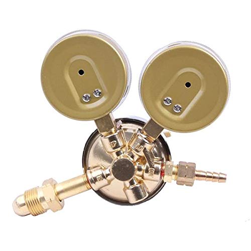 CGA540 Oxygen Regulator for Cutting & Welding Kit Golden & White & Green Torch Welder Suitable for Large Gas Cylinder