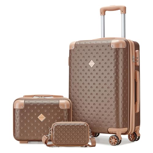 Joyway Juego De Maletas 3 Piezas De Viaje De Carcasa Rígida Abs Trolley 4 Ruedas La Maleta Contiene 1 Neceser Y 1 Bolsa Portátil Marrón Joyway Juego De Maletas 3 Piezas De Viaje De Carcasa Rígida Abs Trolley 4 Ruedas La Maleta Contiene 1 Neceser Y 1 Bolsa Portátil Marrón