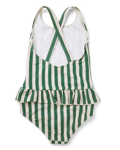 Image of Toddler Girls One Piece Swimsuits Crossback Backless Bathing Suit Whale Dolphin Shark Swimwear with Ruffle Butt UPF50+