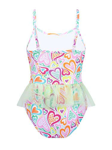 iiniim Kids Girls Mermaid Rash Guard One-Piece Swimsuit Fish Scale Spaghetti Straps Bathing Suit Swimwear2