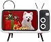 Produktbild Mini Retro Style bluetooth Speaker TV Design Bass Mobile Phone Holder StandWireless Outdoor Stereo Audio Loudspeaker, For under 6 Inch Mobile Phone Stand (Weiß)