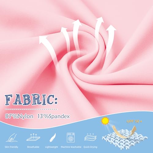 Image of American Trends Rash Guard Girls Swim Shirt Long Sleeve UPF 50+ 5-16T | UV Protection Girls Sun Shirt Lightweight Quick Dry for Kids Teens
