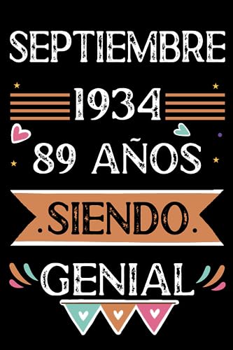 CUADERNO, Septiembre 1934, 89 Años Siendo Genial: Libro de visitas, cuaderno, 110 páginas de felicitaciones, idea de regalo, regalo Para la esposa, novia, mujer, La madre