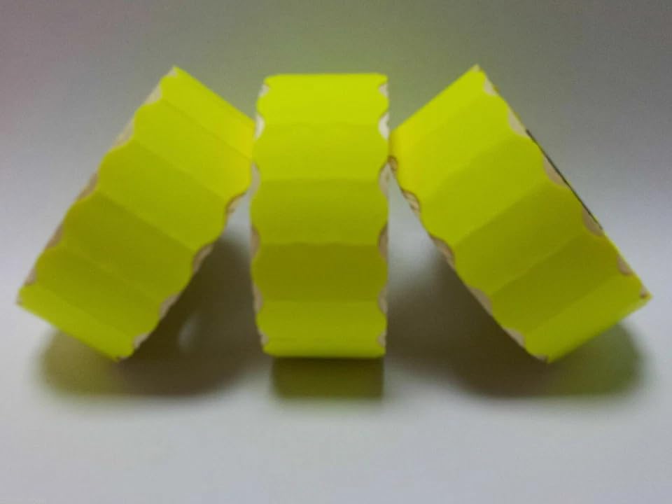 JIO Sato Samark 26 Price Gun Labels, Paper, Rectangular, Self-Adhesive, Glossy, White, Wavy, Multi Peelable, 1500 Count (10, Fluorescent Yellow, CT1 21 x 12 mm)