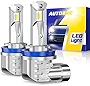 AUTOONE H11 LED Headlight Bulbs, 2022 Gen Canbus H8/H9/H16 Fog Lights, DRL or Low Beam, 6500K White Super Bright Fanless Mini Size Car Bulb(Pack of 2)