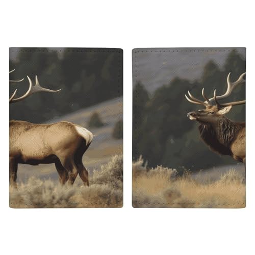 Housse de passeport compacte Bull Elk pour homme et femme, la solution gain de place en voyage