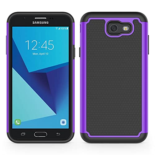 Syoner Shockproof Phone Case Cover For Samsung Galaxy J7 V 2017 (1St Gen)/ Galaxy J7 2017 / Galaxy J7 Prime/Galaxy J7 Perx/Galaxy J7 Sky Pro/Galaxy Halo[Purple] #TOP2