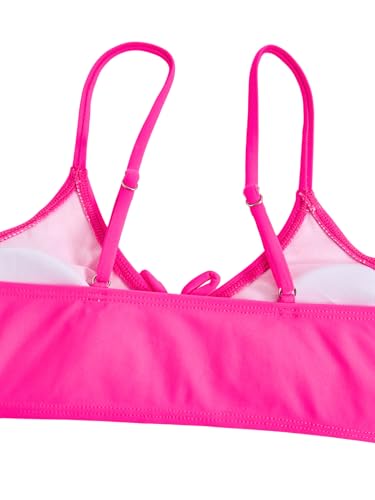 Image of COZYEASE Girls' 2 Piece Ditsy Floral Print Knot Front Ruched Triangle Bikini Swimsuit