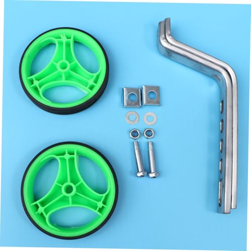 Ruedas de entrenamiento para bicicleta Luxshiny balance y silenciosas con soporte de 12-20 pulgadas, ruedas auxiliares verdes para bicicleta, accesorios de ciclismo para estabilidad miniatura 6