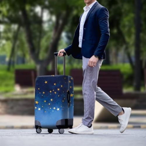 Housse Valise XL Anti-Rayures en Spandex Lavable Étoile Jaune