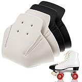 Geyoga 4 Pieces Toe Cap Guards Protectors Toe Caps Artificial Leather Roller Skate Protectors for Quad Roller Skate(White, Black)