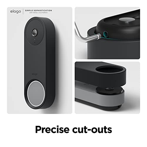 elago Silicone Case Compatible with Google Nest Hello Video Doorbell (Wired, 2nd & 3rd Gen) - Weather and UV Resistant, Perfect Color Match, Clean Finish (Black) by elago - Image 5