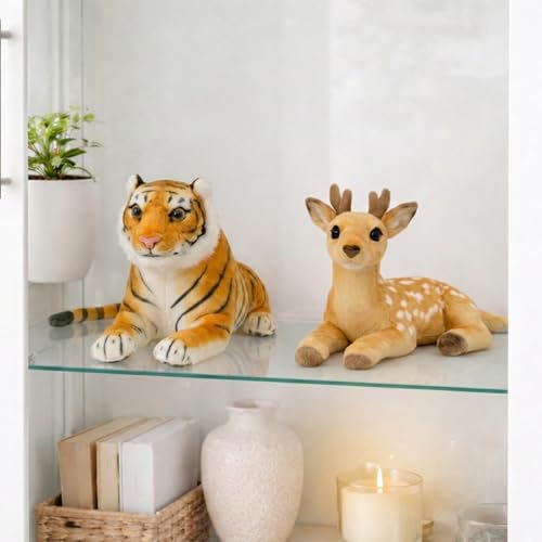 Image of Tabitha Stuffed Toys-Ultra Soft Plush Toy for Kids | Birthday Gifts for Kids and Girls | (Combo of 2 Toys 32 Cm Tiger & Deer)