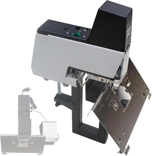 EORNYHQMY Carpeta De Grapadora Eléctrica Profesional, Grapadora Plana Y En Silla De Montar, Ajustable por Presión, con Pedal, para Oficinas