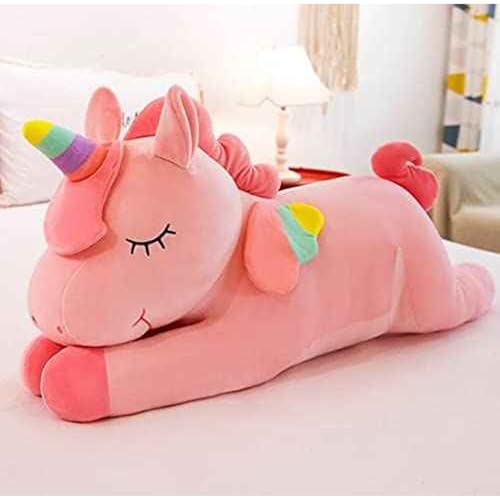 Image of DearJoy Flying Unicorn Soft Toy - Pink, 30cm