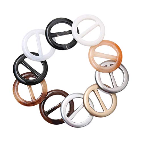 SUPVOX 20pcs Anneau rond cercle écharpe boucle clips fermoir pour vêtements foulard en soie vêtements t-shirt Couleur Aléatoire
