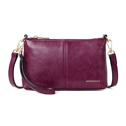 Image of WESTBRONCO Crossbody Bag for Women Vegan Leather Wallet Purses Satchel Shoulder Bags Small Size