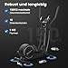Cowmew Crosstrainer für Zuhause, Ultraleiser Magnetischer Ellipsentrainer mit 16 Widerstandsstufen, 8 kg Schwungrad, rutschfeste Pedale mit 42 cm Schrittlänge, Belastbarkeit 150 kg, LCD-Monitor