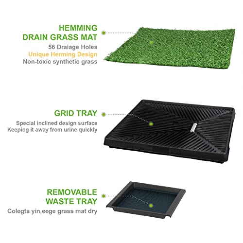 Grass Pad for Dogs Dog Grass Pad with Tray Puppy Turf Potty Reusable Training Pads for Indoor Outdoor Use 2 Artificial Grass Puppy Patch for Large and Small Pets Dog Litter Box 25 X 20  Cucciolini Doodles Grass pad for dogs dog grass pad with tray puppy turf potty reusable training pads for indoor outdoor use 2 artificial grass puppy patch for large and small pets dog litter box 25 x 20   cucciolini doodles