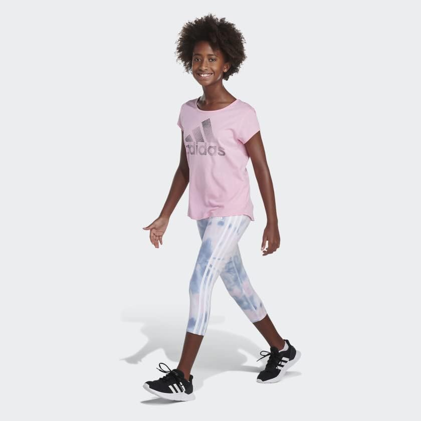 Miniatura 4 de adidas Girls' 78 Cotton 3 Stripe Allover Print Tight