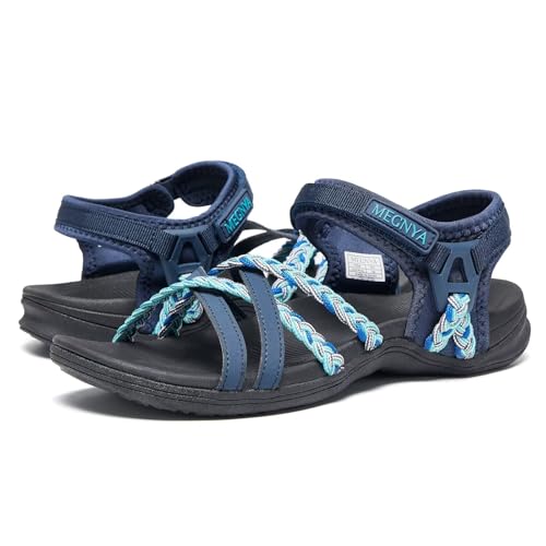 MEGNYA Women's Athletic Walking Slides