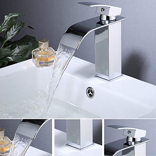 Robinet d'évier cascade à large bouche carrée pour rénover une salle de bain - 6