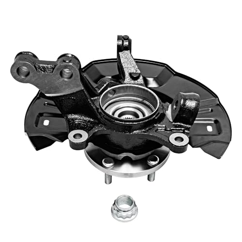 Image of Detroit Axle - AWD Front 2pc Steering Knuckles for 09-13 Toyota Matrix 09-10 Pontiac Vibe, 2 Steering Knuckles & Wheel Bearing Hubs Assembly 2009 2010 2011 2012 2013 Replacement